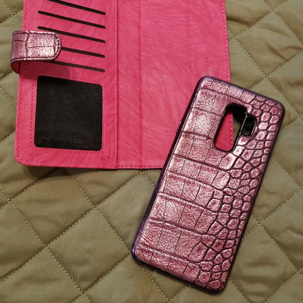 Samsung S9+ wallet with detachable case